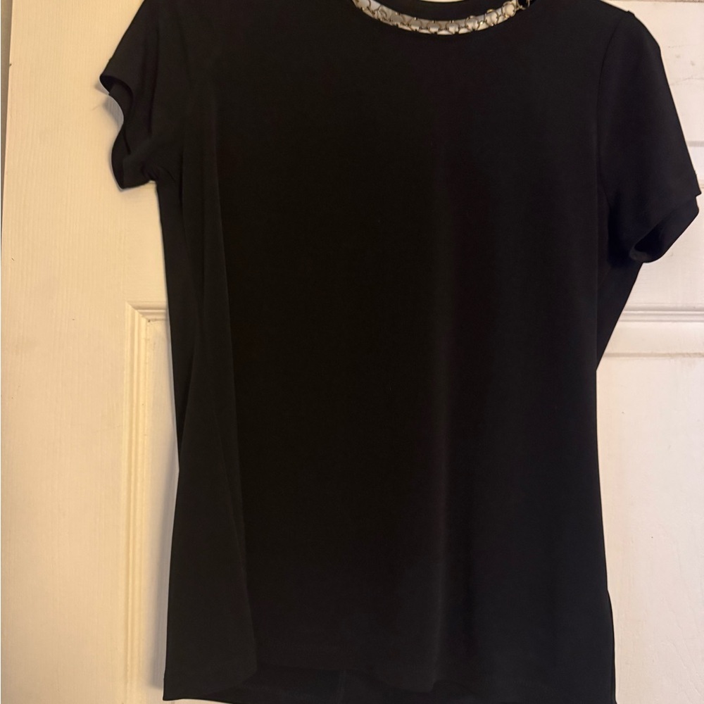 Michael Kors Black Short Sleeve Top